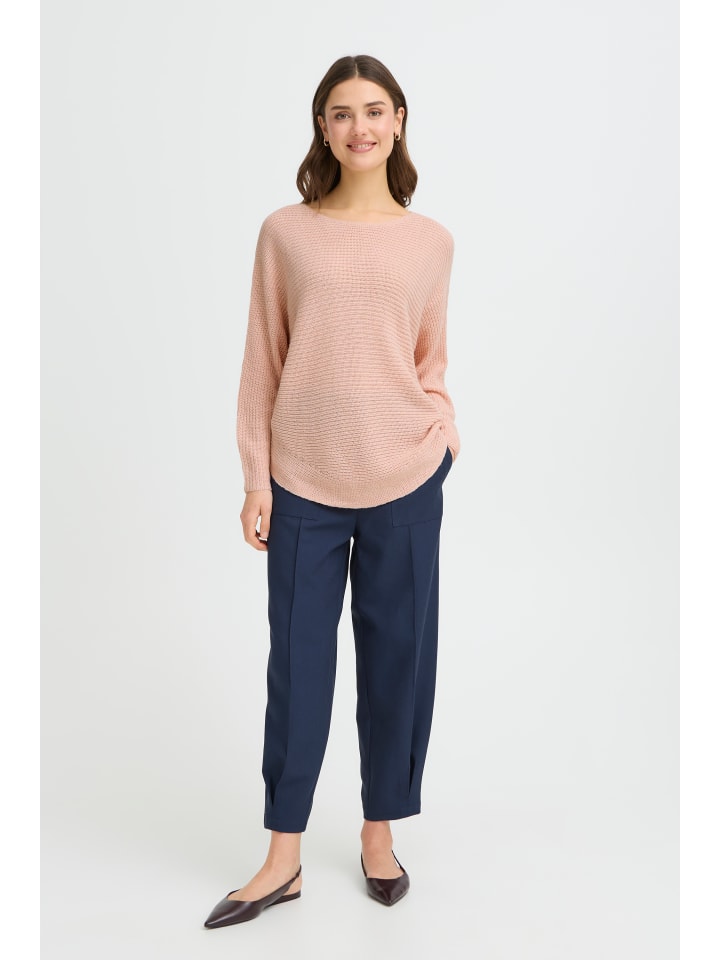 Strickpullover langarm FRERETTA Loose fit in Rose Smoke Melange