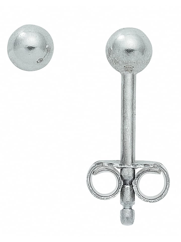 Damen 925 Silber Ohrringe / Ohrstecker Ø 3 mm in silber
