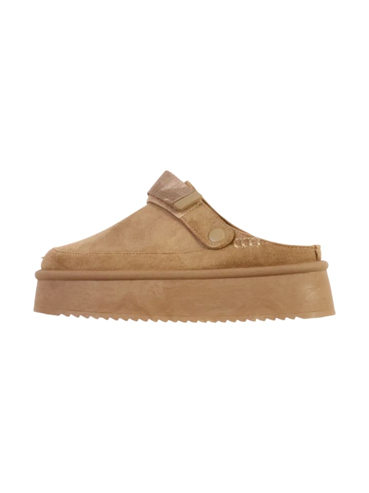 Pantoletten zum Hineinschlüpfen Beige
