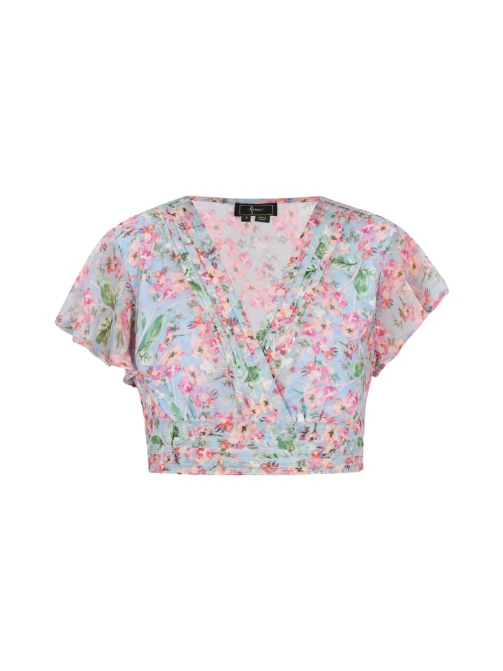 Women Blouse in light blue multicolor