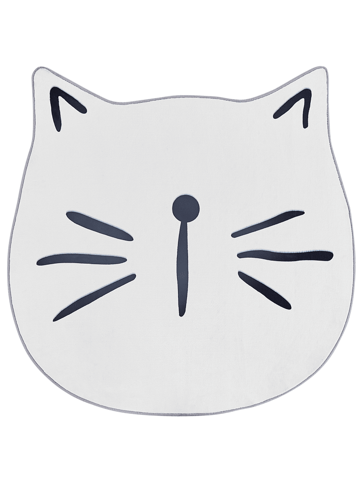 Kinderteppich KITTY in Weiß - (W) 100 x (H) 1 x (L) 100 cm
