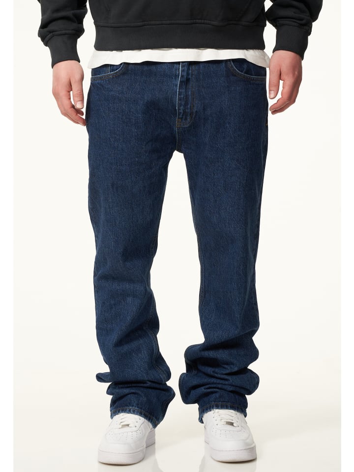 Jeans - DCSILAO Lange Hose Straight-Fit in Medium Blue