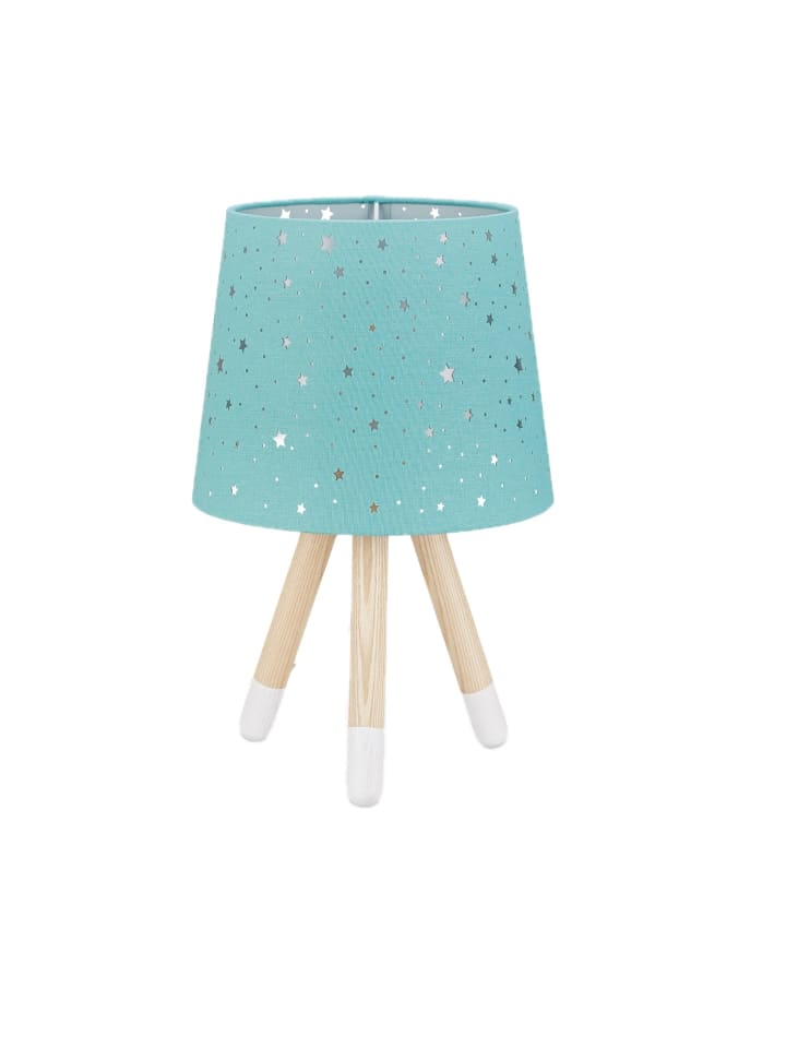 Tischlampe Sterne in Mint - (H)40 x Ø25,5 cm