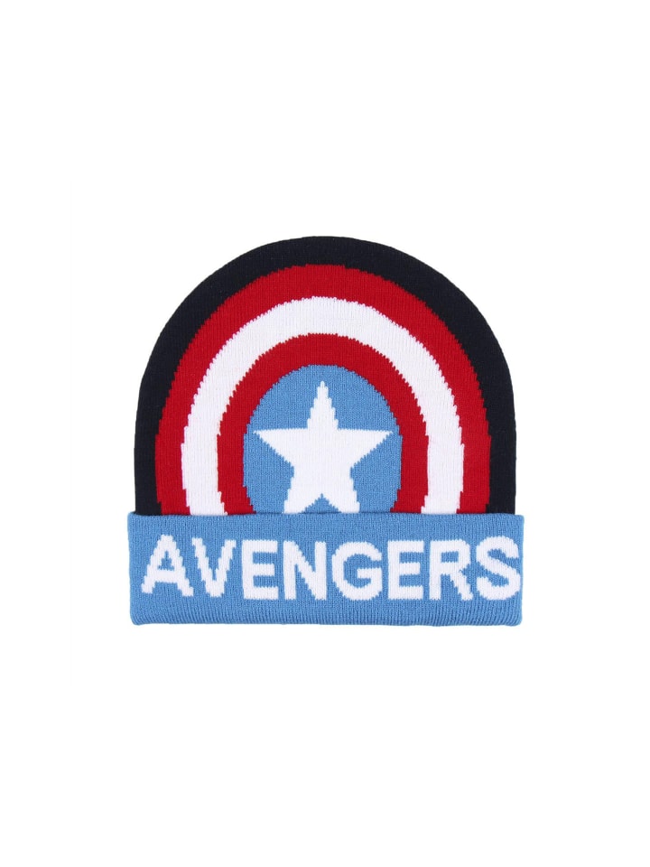 Mütze Winter Captain America Beanie in Dunkel-Blau
