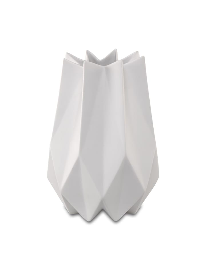 Vase Polygono Star in Weiß 27 cm