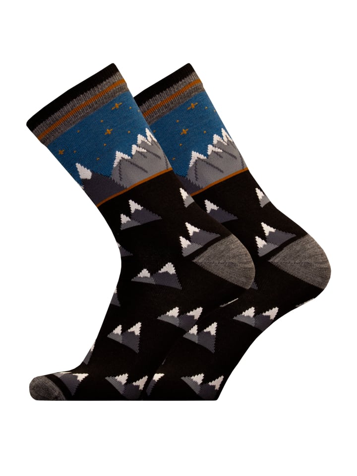 Socken MOUNTAINS 2er Pack in Black