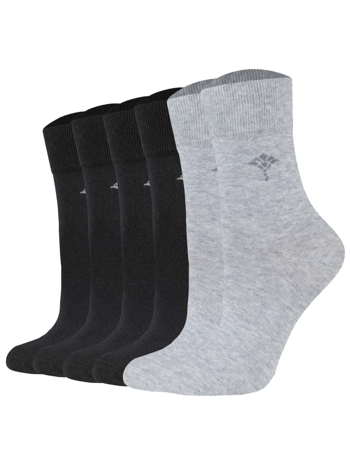 Socken 6er Pack in 2xSchwarz/Graumelange