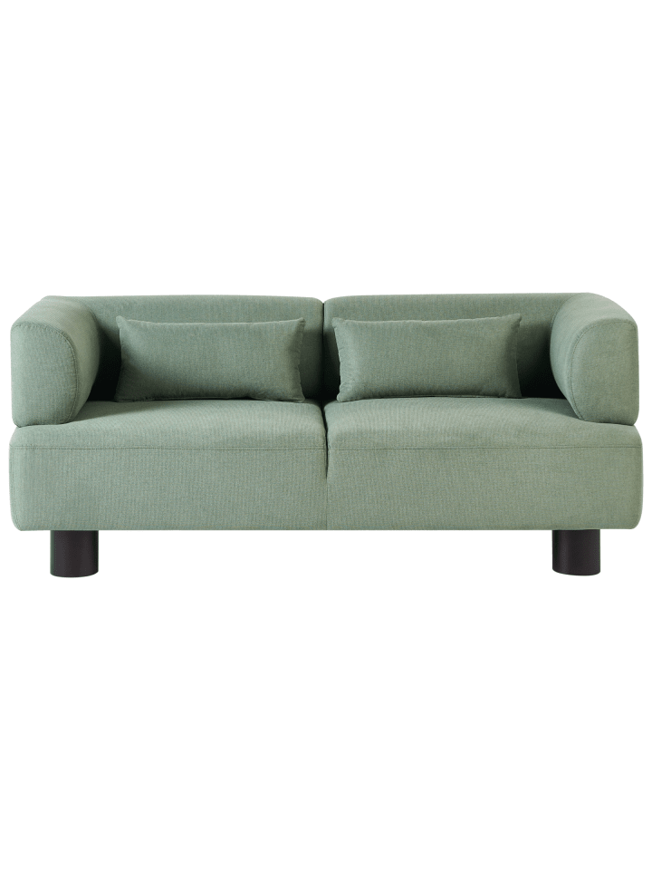 3-tlg 2-Sitzer Sofa MOVIK in Grün/Braun