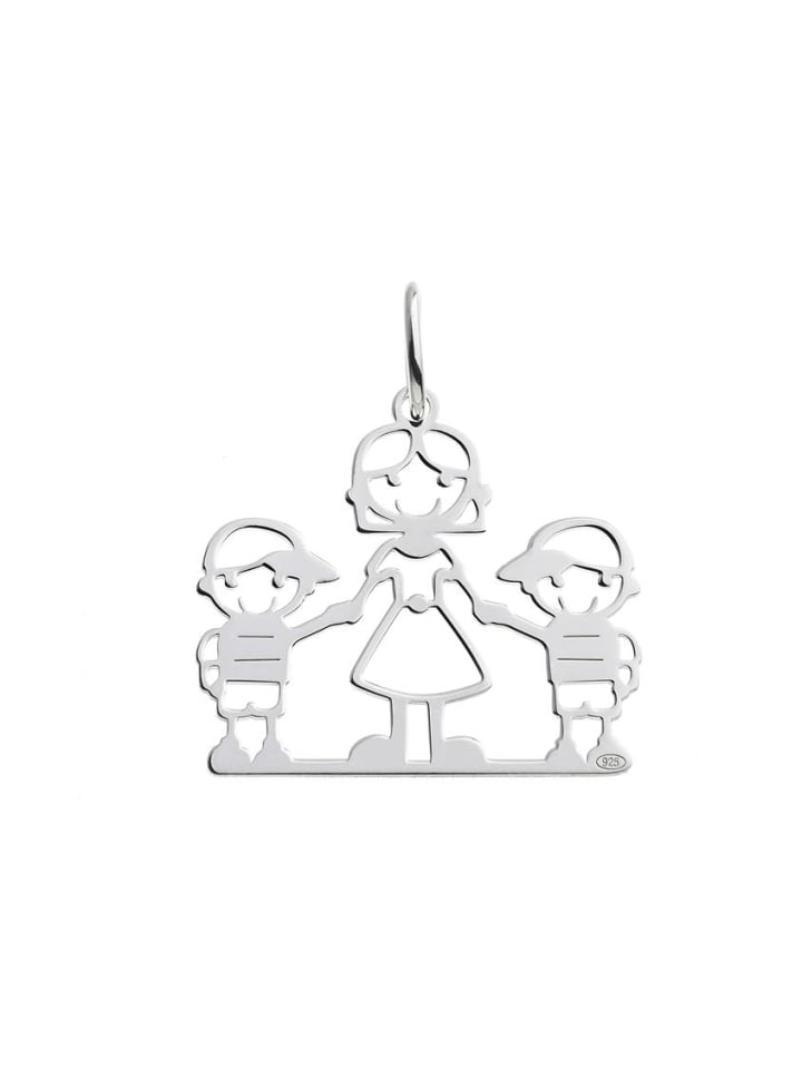 925 Silber Anhänger "Mami & Kids"