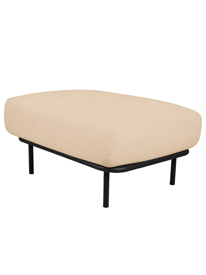 home24 Outdoor-Hocker - Beige - Olefin & Aluminium - 86 x 44 x 66 cm in Beige