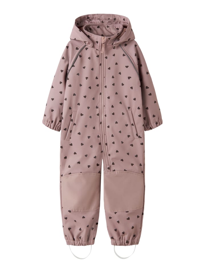 Softshelloverall NMFALFA08 SOFTSHELL SUIT in woodrose hearts