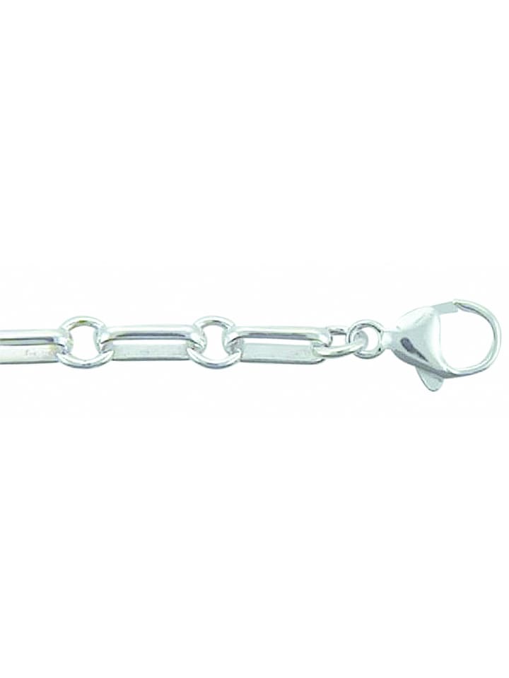 Damen 925 Silber Fantasie Armband 19 cm Ø 4 mm in silber