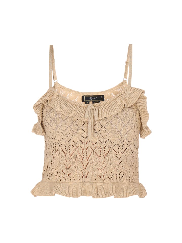 Women Top in beige gold