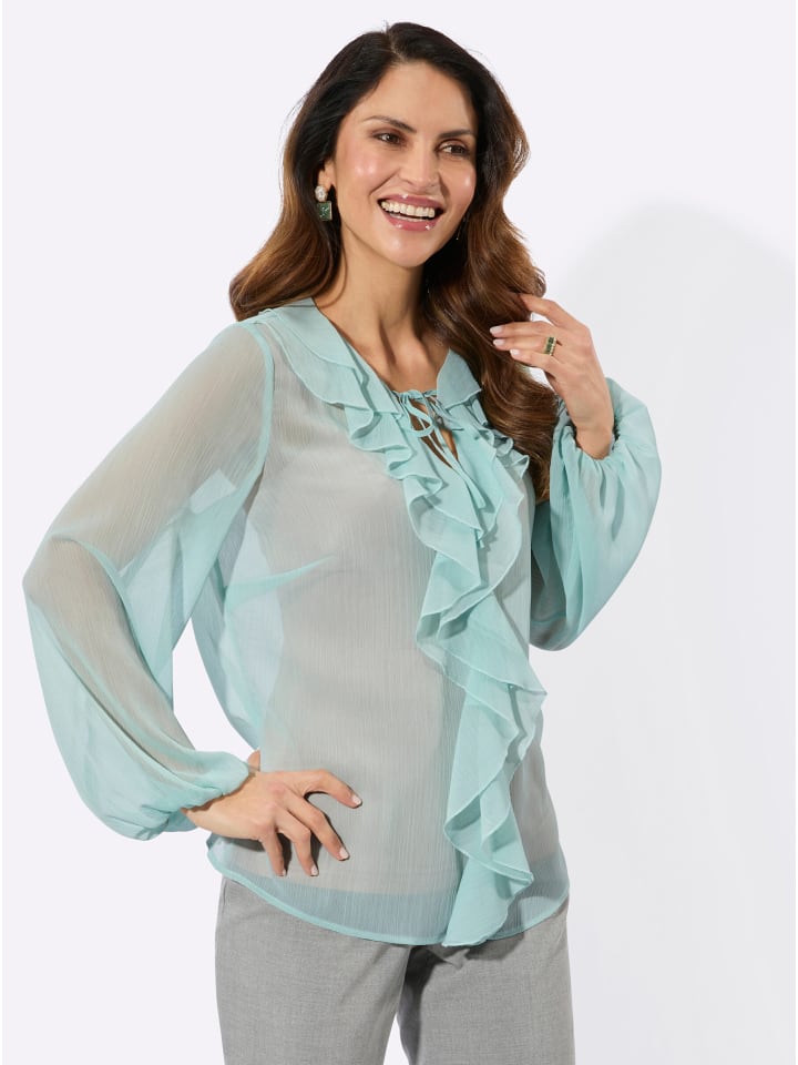 Bluse in kalkmint