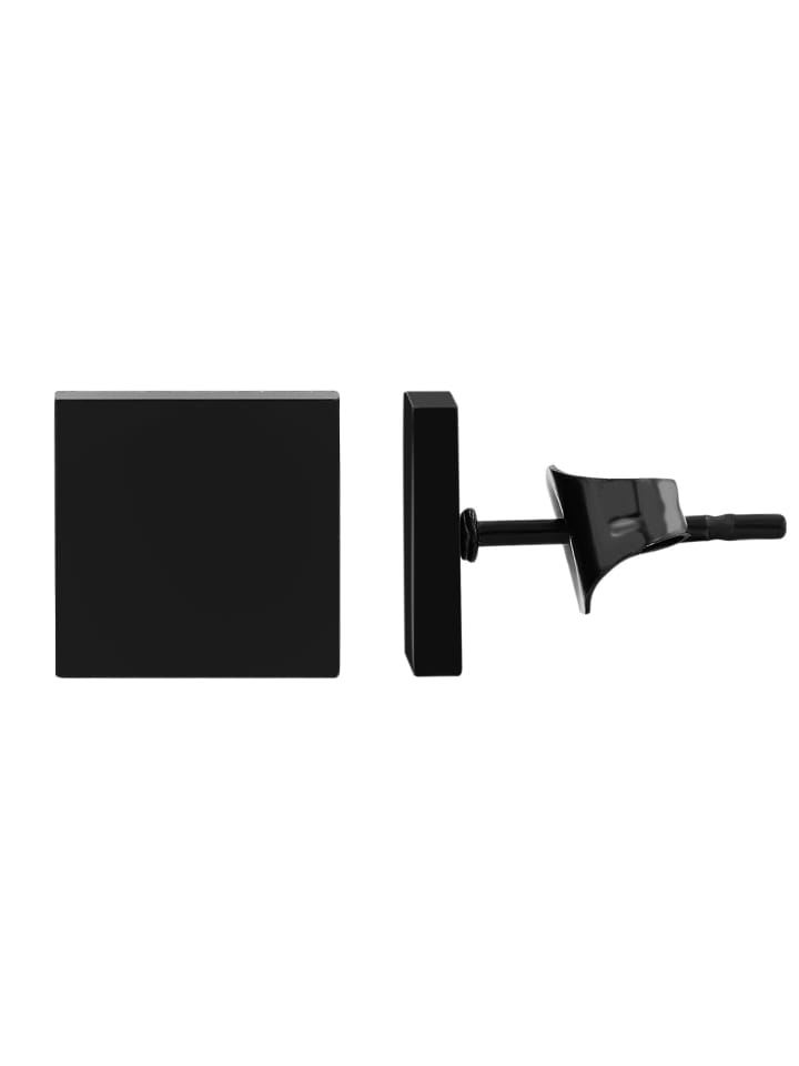 Unisex Ohrringe – Ohrstecker aus Edelstahl in schwarz