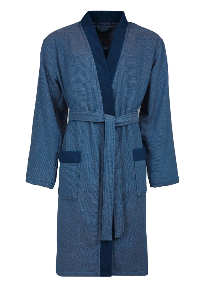 Herren Kimonomantel in marine blau