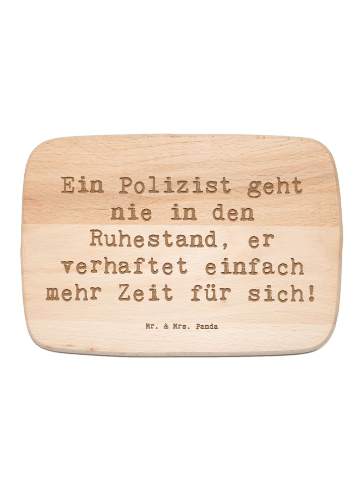 Vesperbrett Spruch Polizist Ruhestand mit Spruch in Transparent