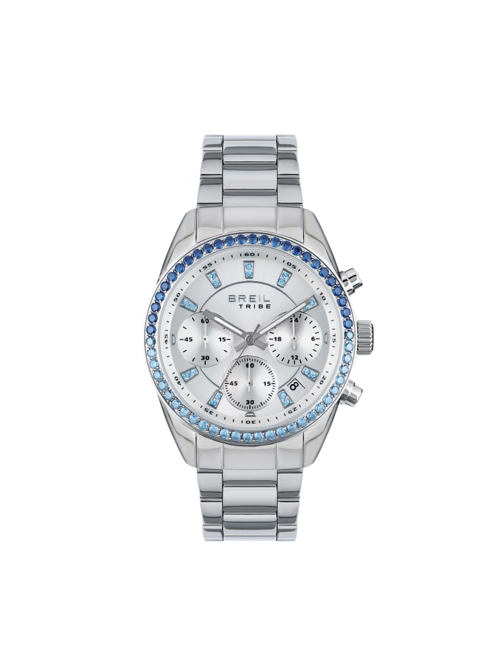 Chronouhr azure silber