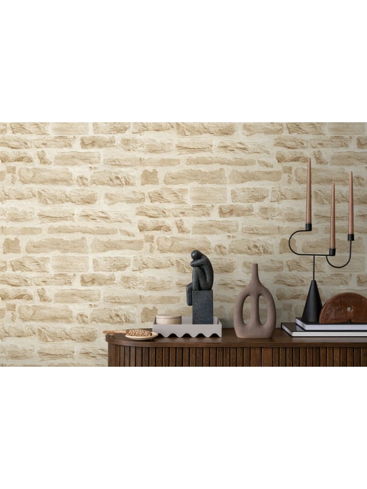 Tapete Rustic Stone in Beige