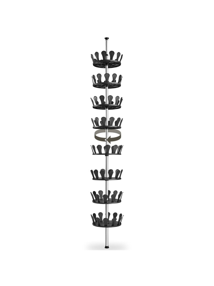 Schuhaufbewahrung aus Kunststoff und Stahl, 26,5 x 100-300 cm