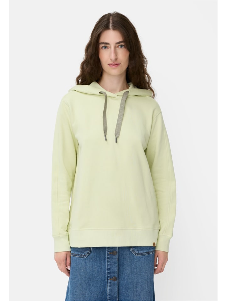 Hoodie aus reiner Baumwolle in Limettengrün