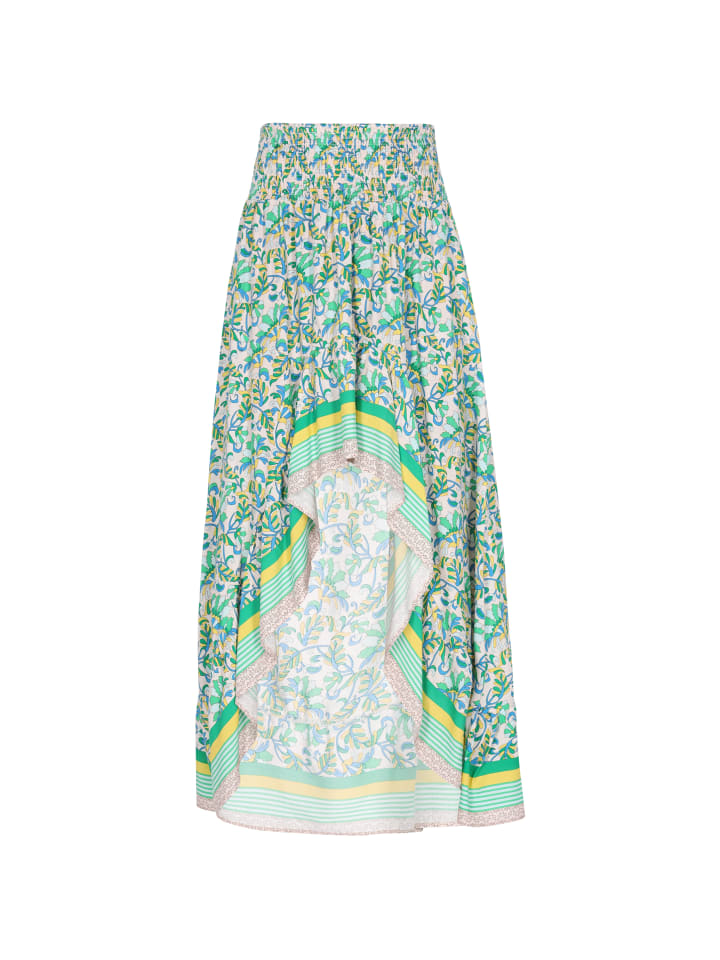 Women Skirt in Green Multicolor