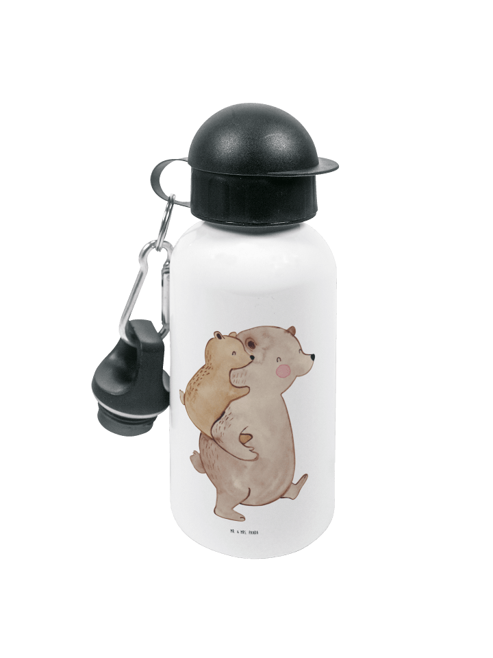 Trinkflasche Papa Bär ohne Spruch in Weiß