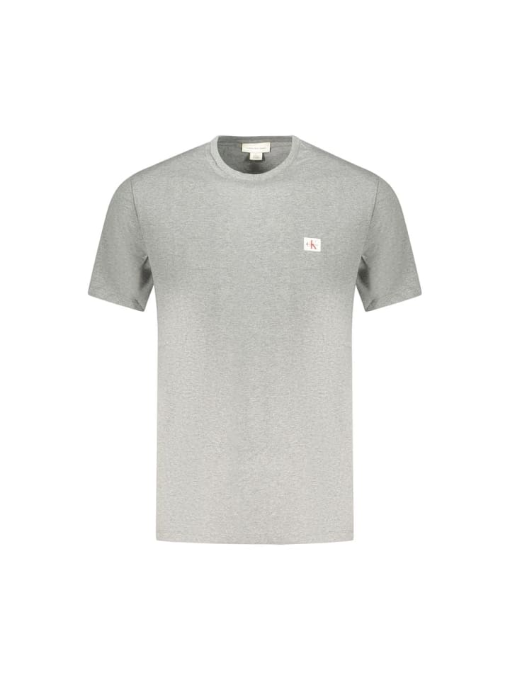 Grau Baumwolle Herren T-Shirt