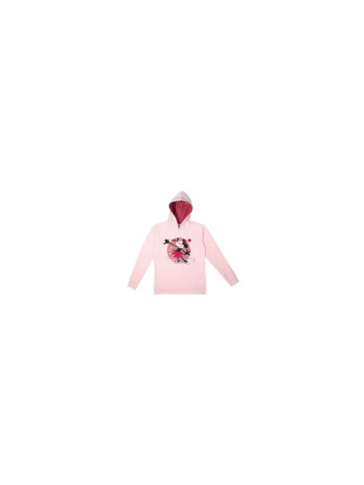 Minnie Mouse Damen Hoodie 100% Baumwolle Pullover in rosa