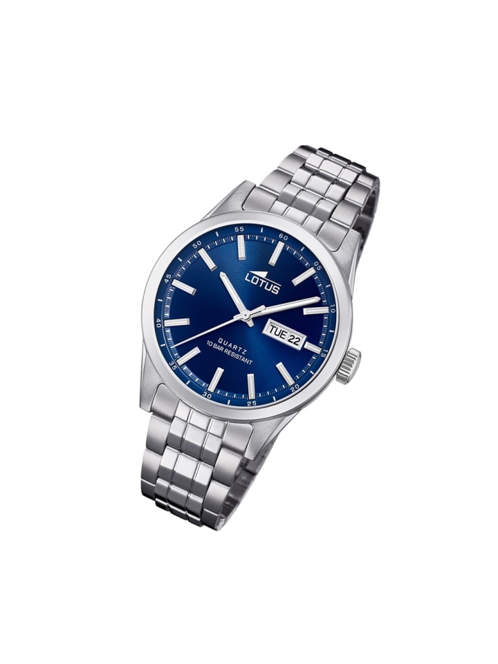 Analog-Armbanduhr Lotus Classic silber groß (ca. 42mm)