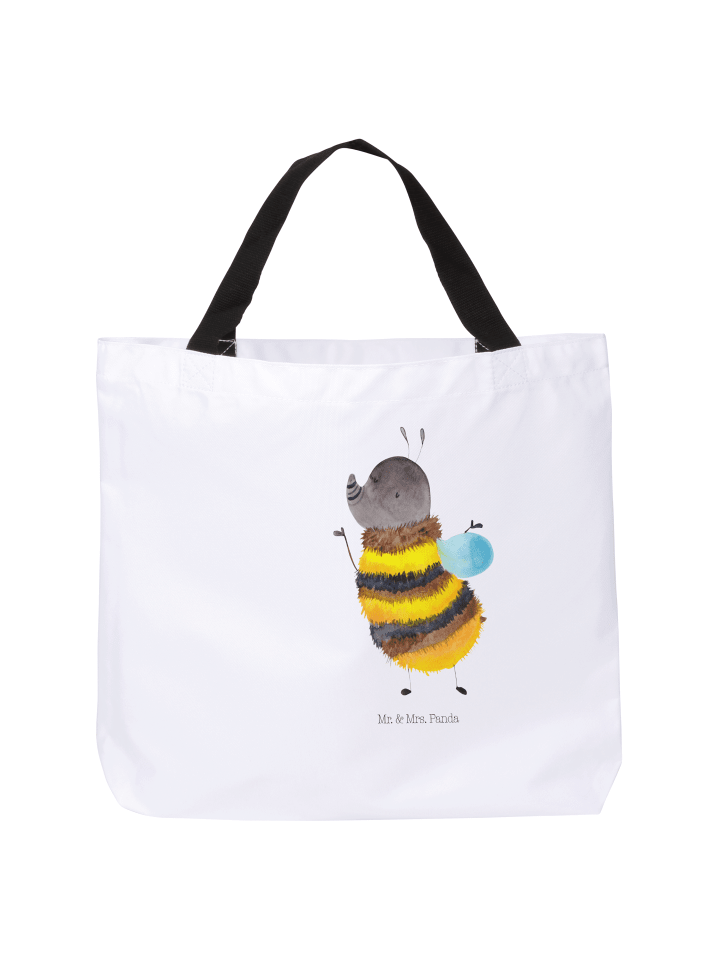 Stoffbeutel Hummel flauschig ohne Spruch in Weiß