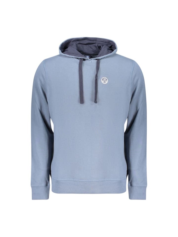 Blau Baumwolle Herren Hoodie