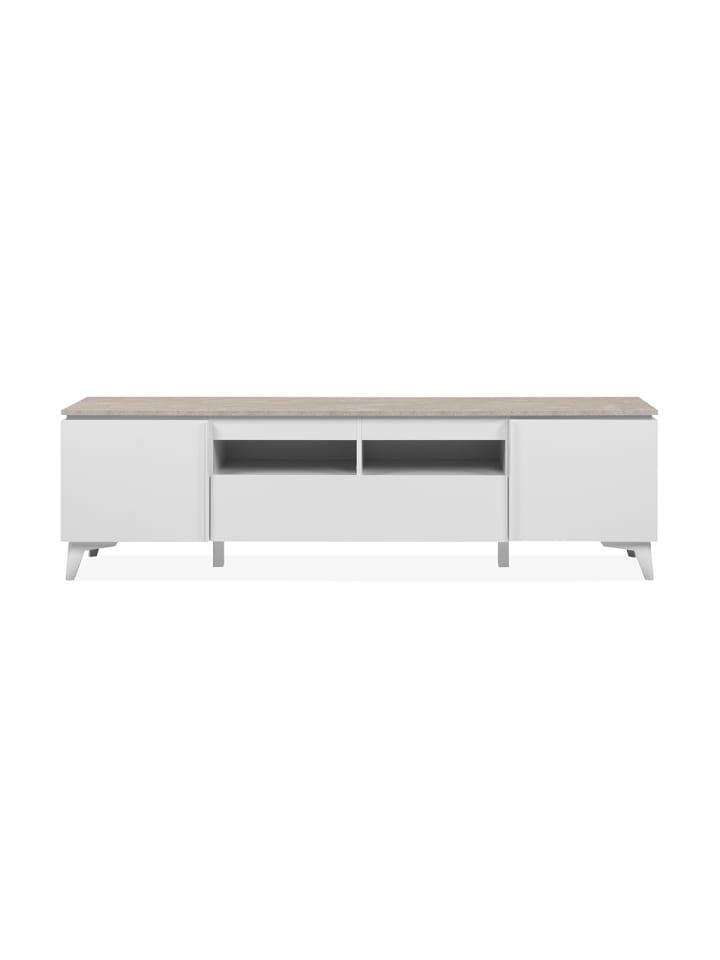 TV-Möbel BERTRIX in Weiß - (W)177 x (H)51,5 x (L)40 cm