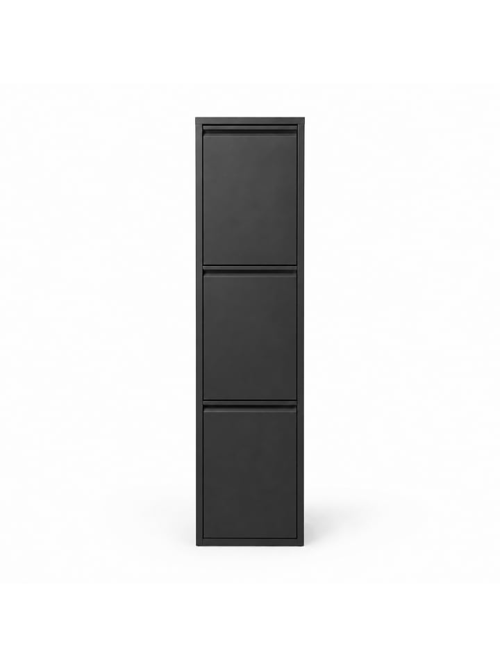 Mülleimer in Schwarz - 3x 18 l