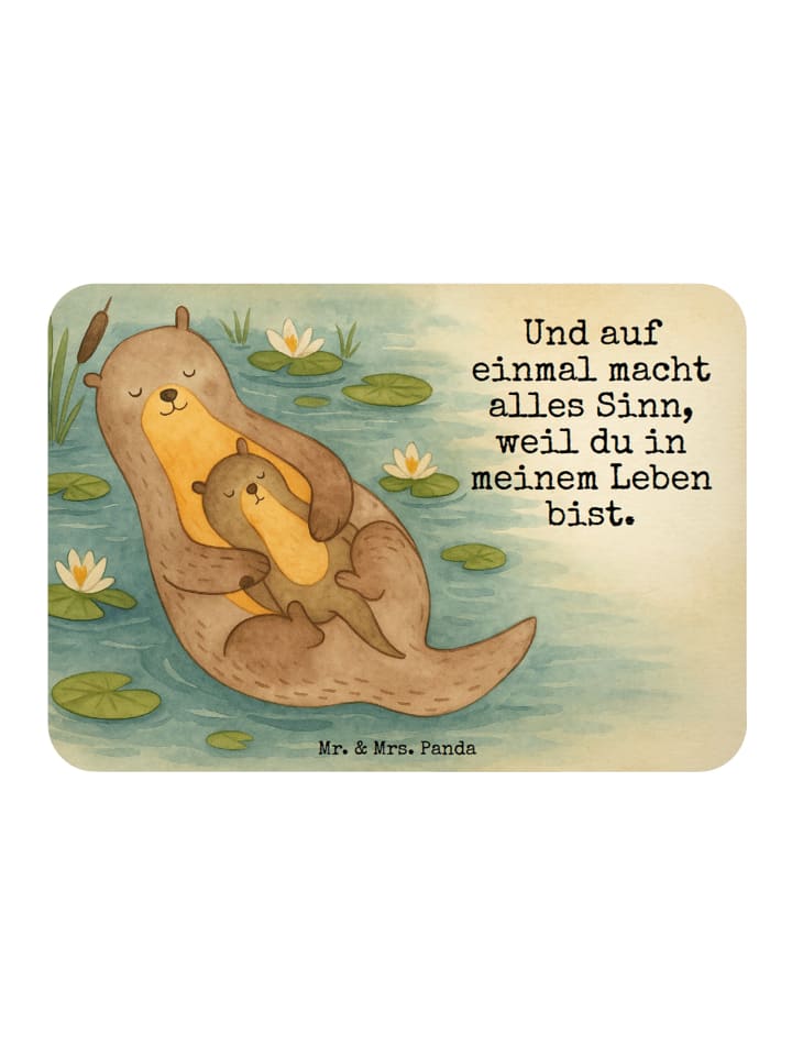 Magnet Otter Kind Design mit Spruch in Weiß
