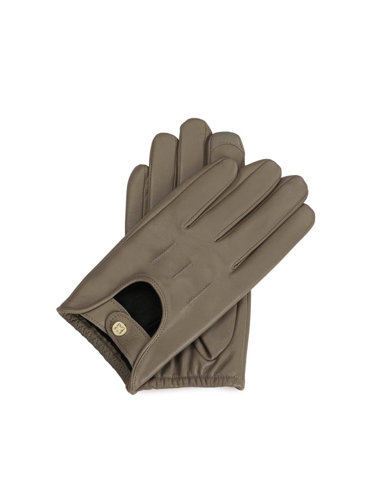 Handschuhe (Echt-Leder) in Taupe
