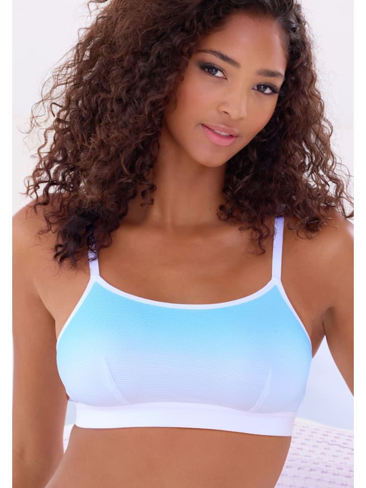 Bralette-BH in weiß-blau