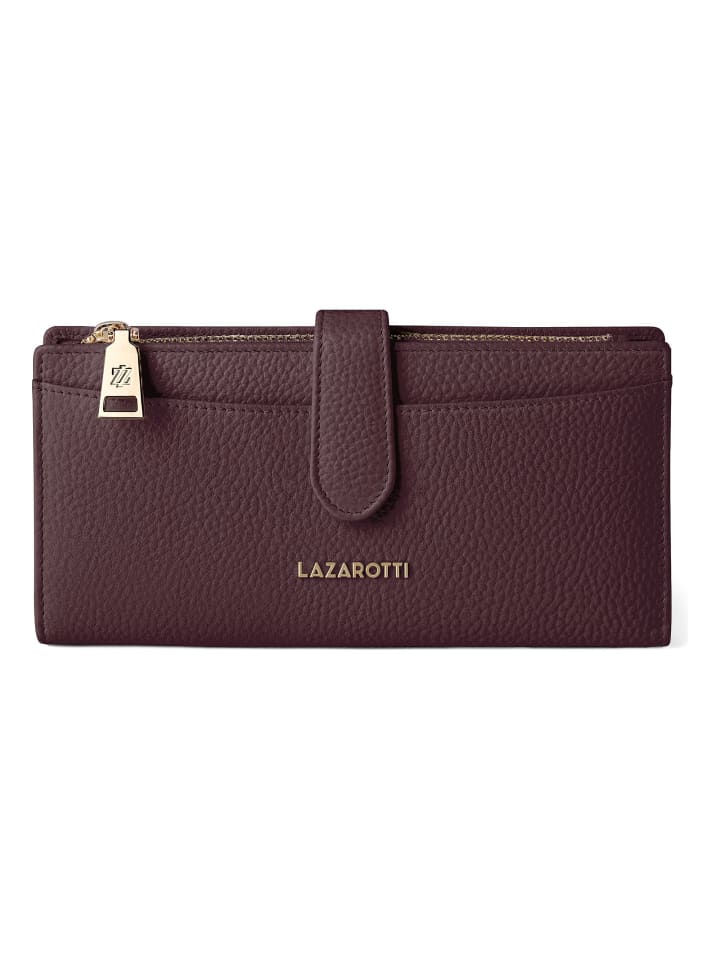 Bologna Leather Geldbörse Leder 20 cm burgundy