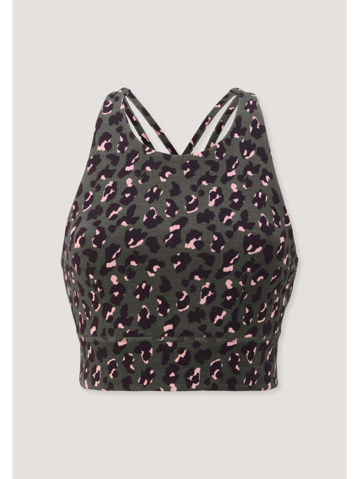 Bustier Fitted Highneck in tannengrün