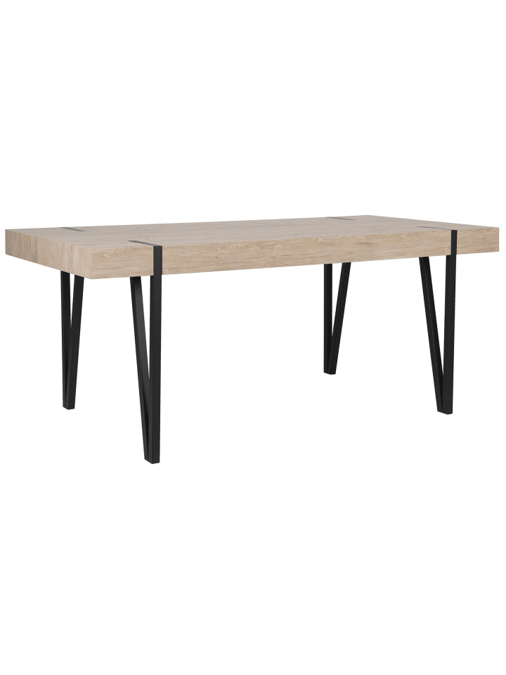 Esszimmertisch ADENA in Braun/Schwarz - (W) 90 x (H) 75 x (L) 180 cm