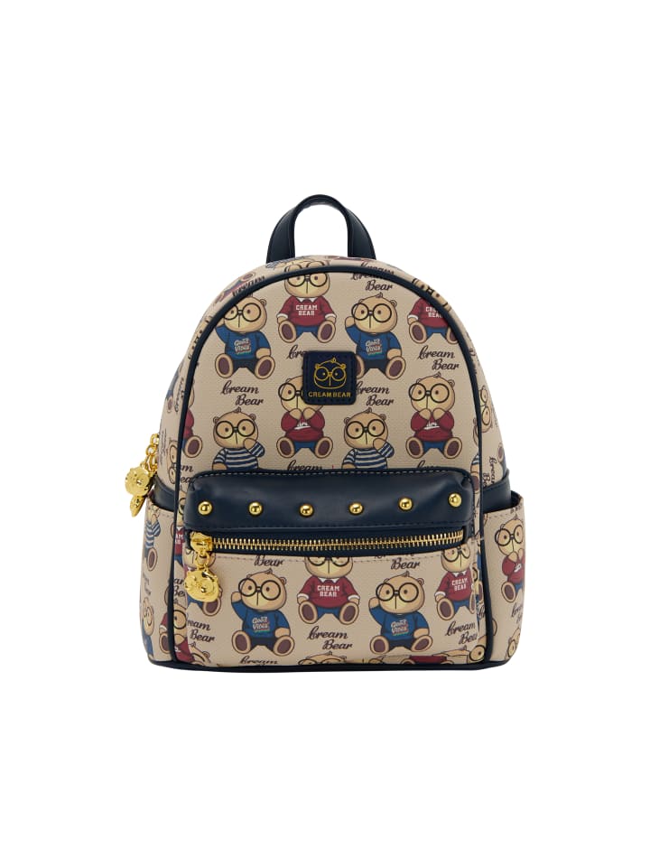 Girls Backpack in Beige Blue