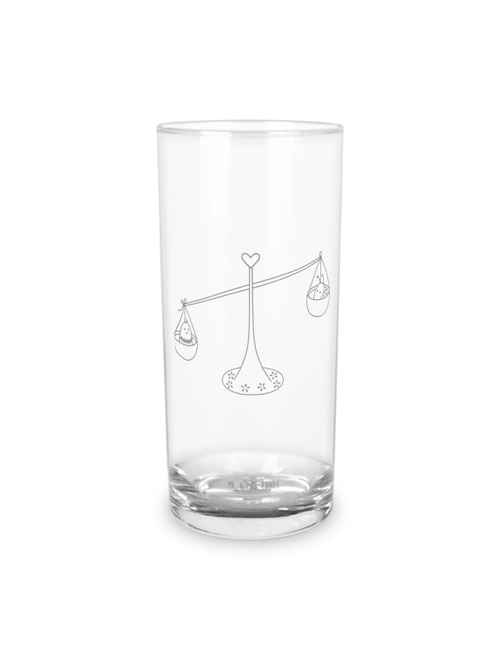 Glas Sternzeichen Waage ohne Spruch in Transparent