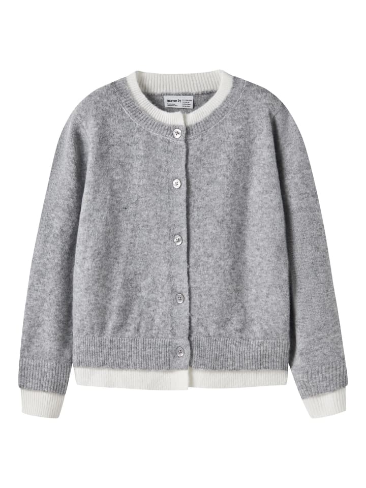 Strickjacke in Grey Melange1