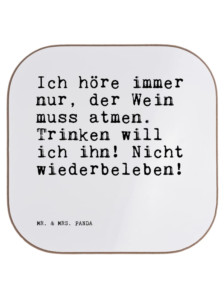 Bierdeckel Ich höre immer nur,... mit Spruch in Weiß