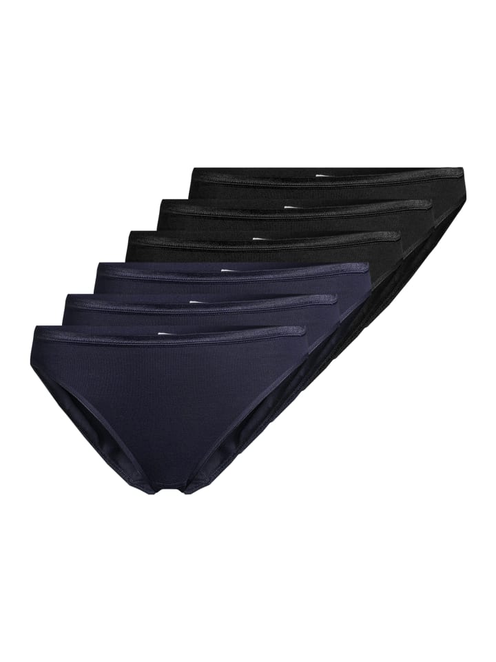 Bikinislip Modal in Schwarz / blau