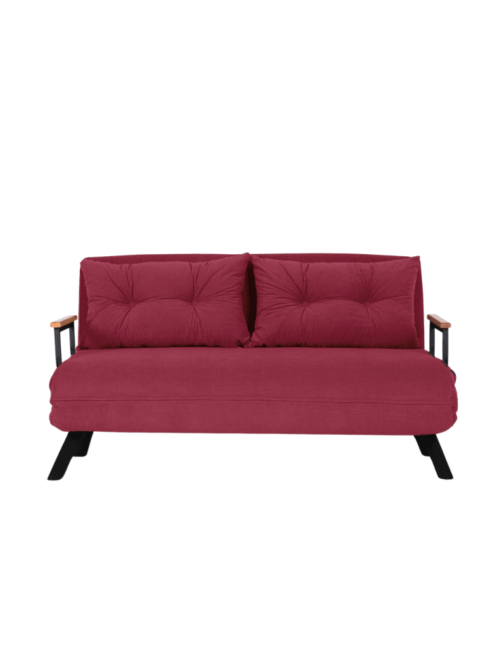 Sofa SANDO in Bordeaux - (W)133 x (H)41 x (L)50 cm