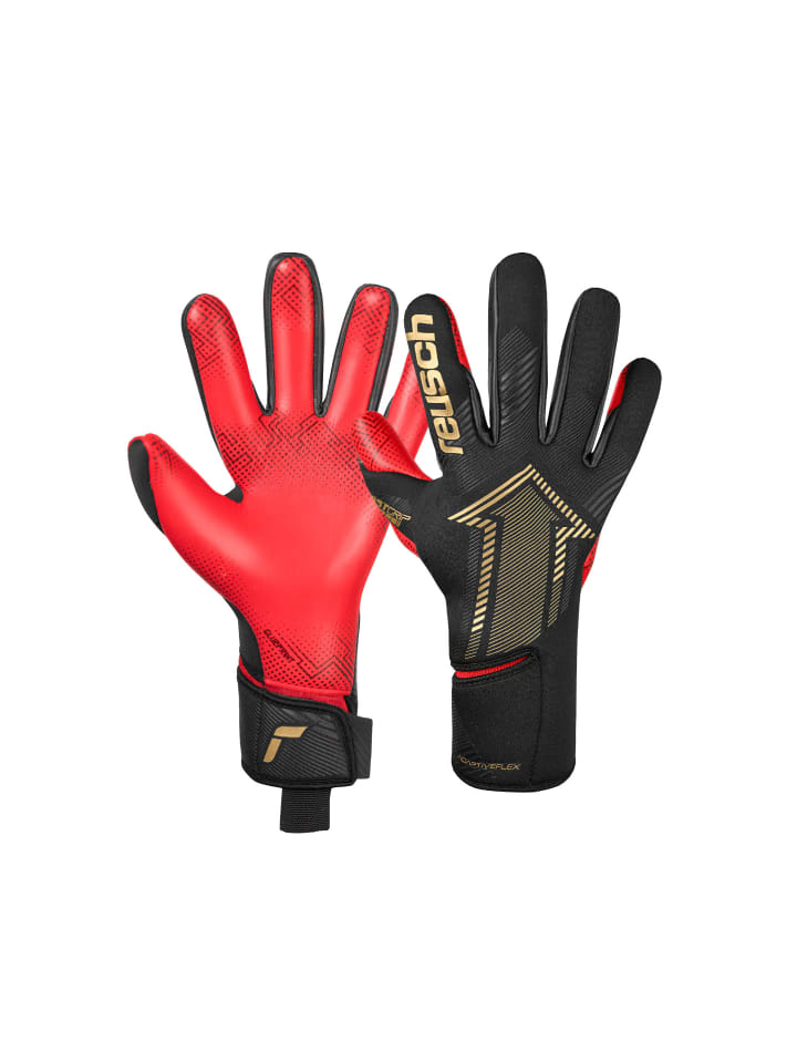 Torwarthandschuhe Fastgrip Gold X GluePrint in 7075 blck/gold/firy red