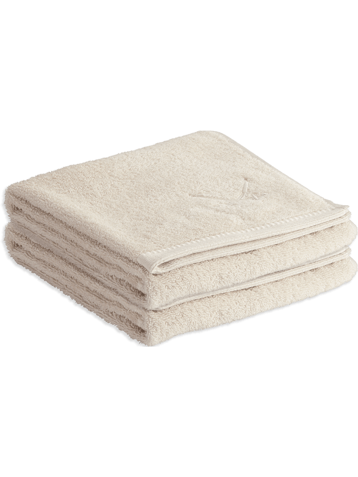 2er Handtuch-Set „Frottier-Kollektion Classic“, 50x100 cm in Sand
