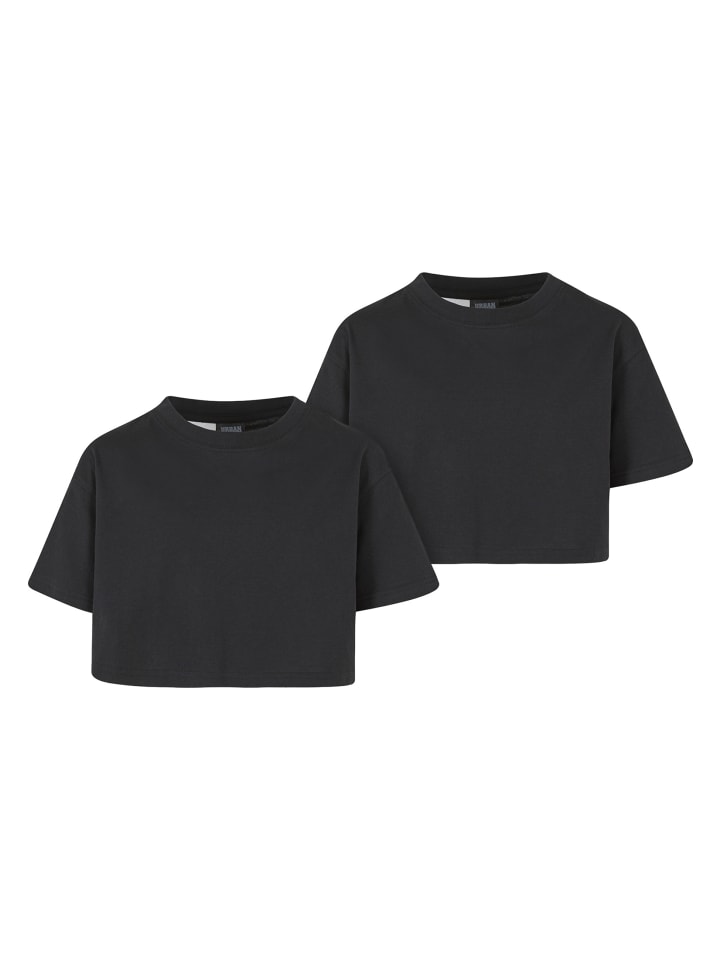 T-Shirt in black+black