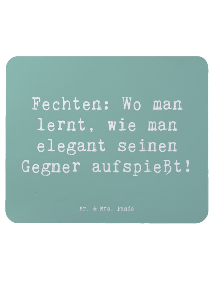 Mouse-Pad Spruch Fechten Eleganz mit Spruch in Meeresbrise